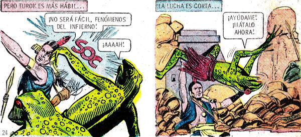 "It won't be easy, you phenomena of hell!" "Help me! Kill him now!"