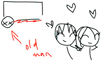 < - old man