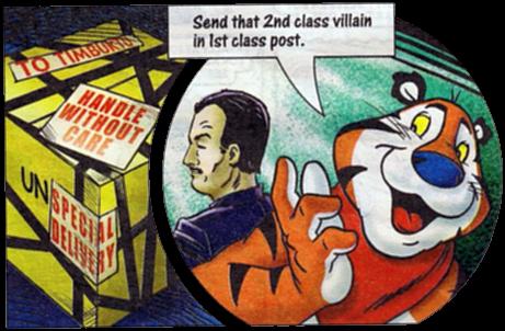 "Send that 2nd class villain in 1st class post."