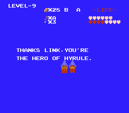 THANKS LINK, YOU'RE THE HERO OF HYRULE.