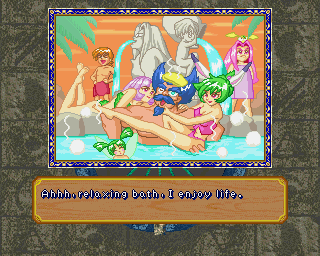 "Ahhh, relaxing bath, I enjoy life."