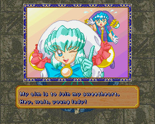 "My aim is to join my sweetheart. Hey, wait, young lady!"